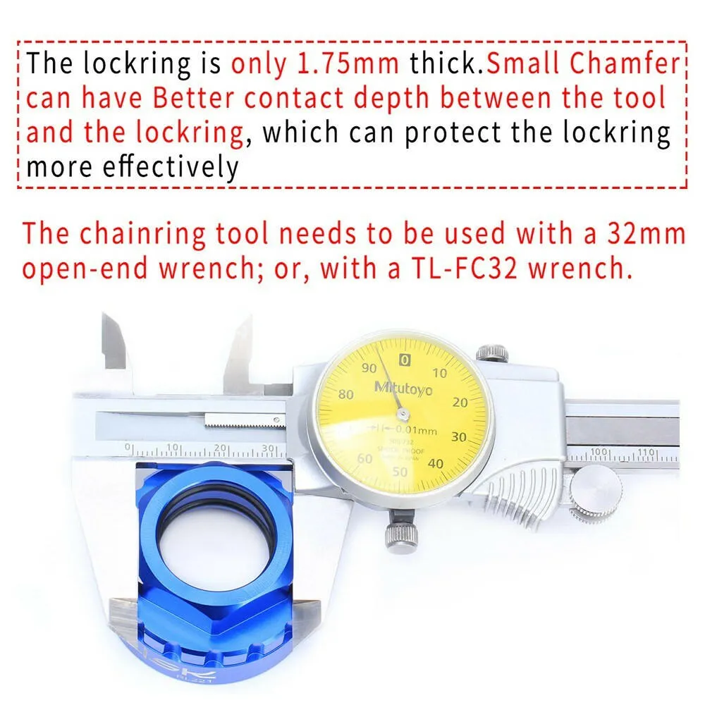 12S Chainring Mounting Tool Aluminum Alloy Mountain Bike Removal Installation Tool for M7100/M8100/M9100