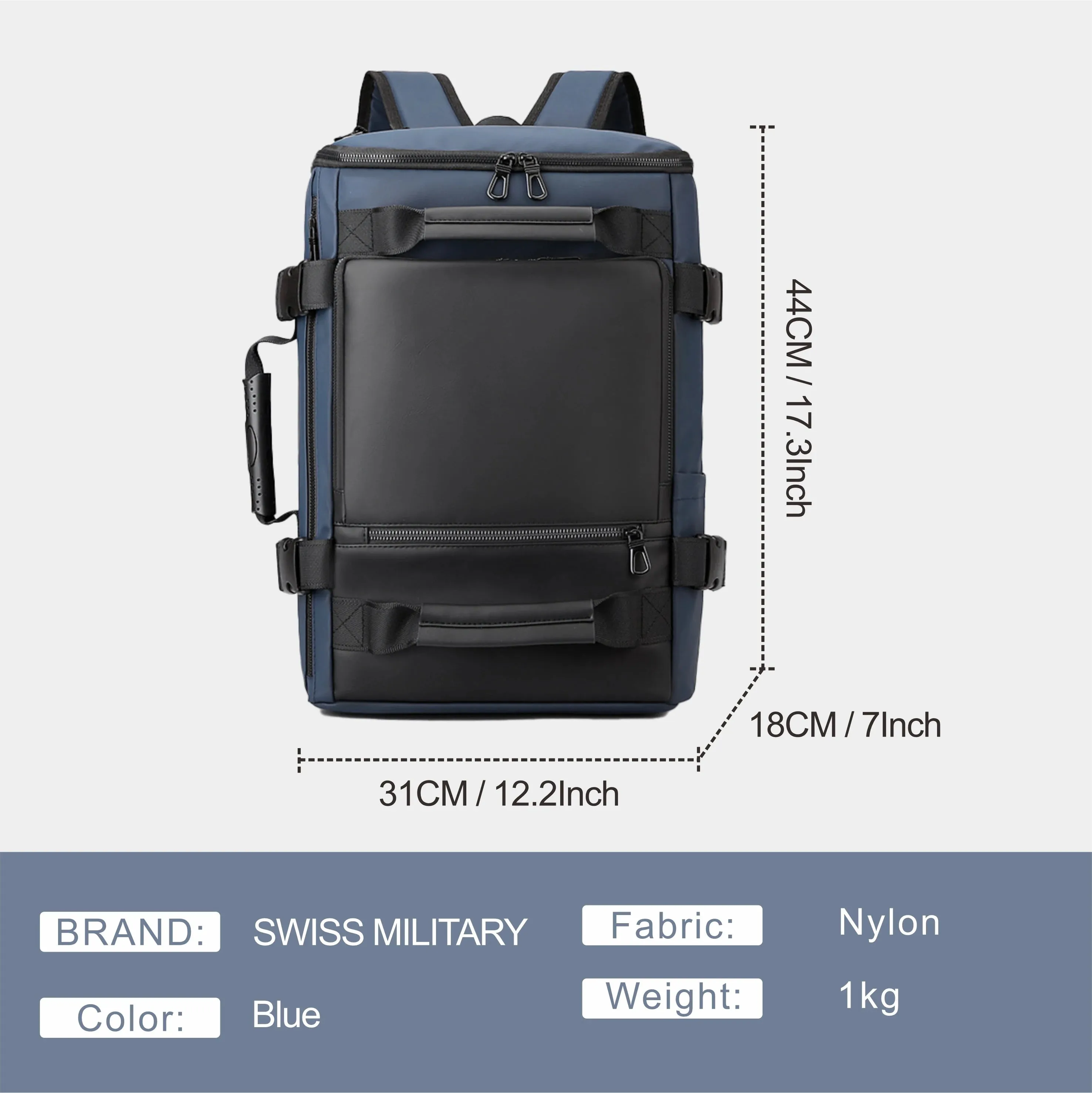 3-in-1 Convertible Backpack – Travel, Handbag, Messenger