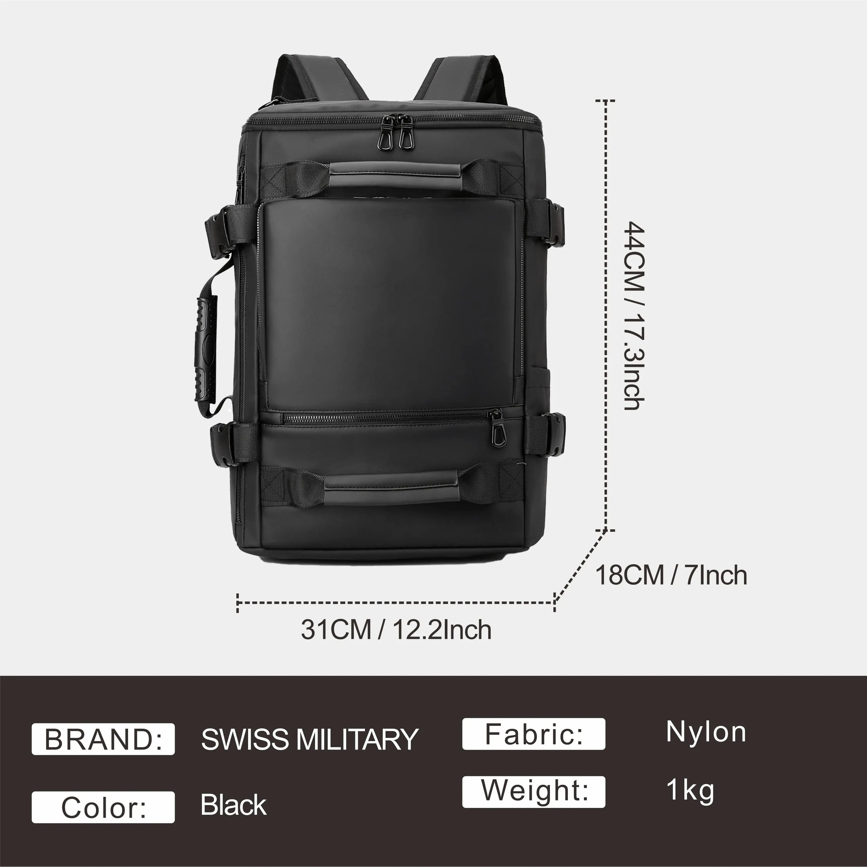 3-in-1 Convertible Backpack – Travel, Handbag, Messenger