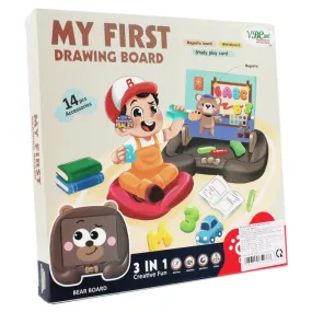 3IN1 CREATIVE KIDS FIRST DRAWING BOARD 14 PIECES ACCESSORIES
