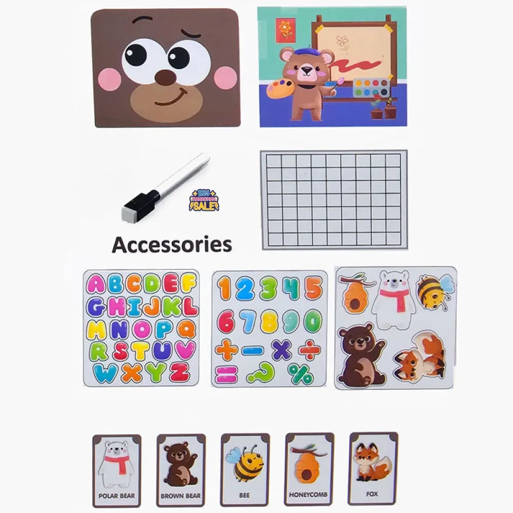 3IN1 CREATIVE KIDS FIRST DRAWING BOARD 14 PIECES ACCESSORIES