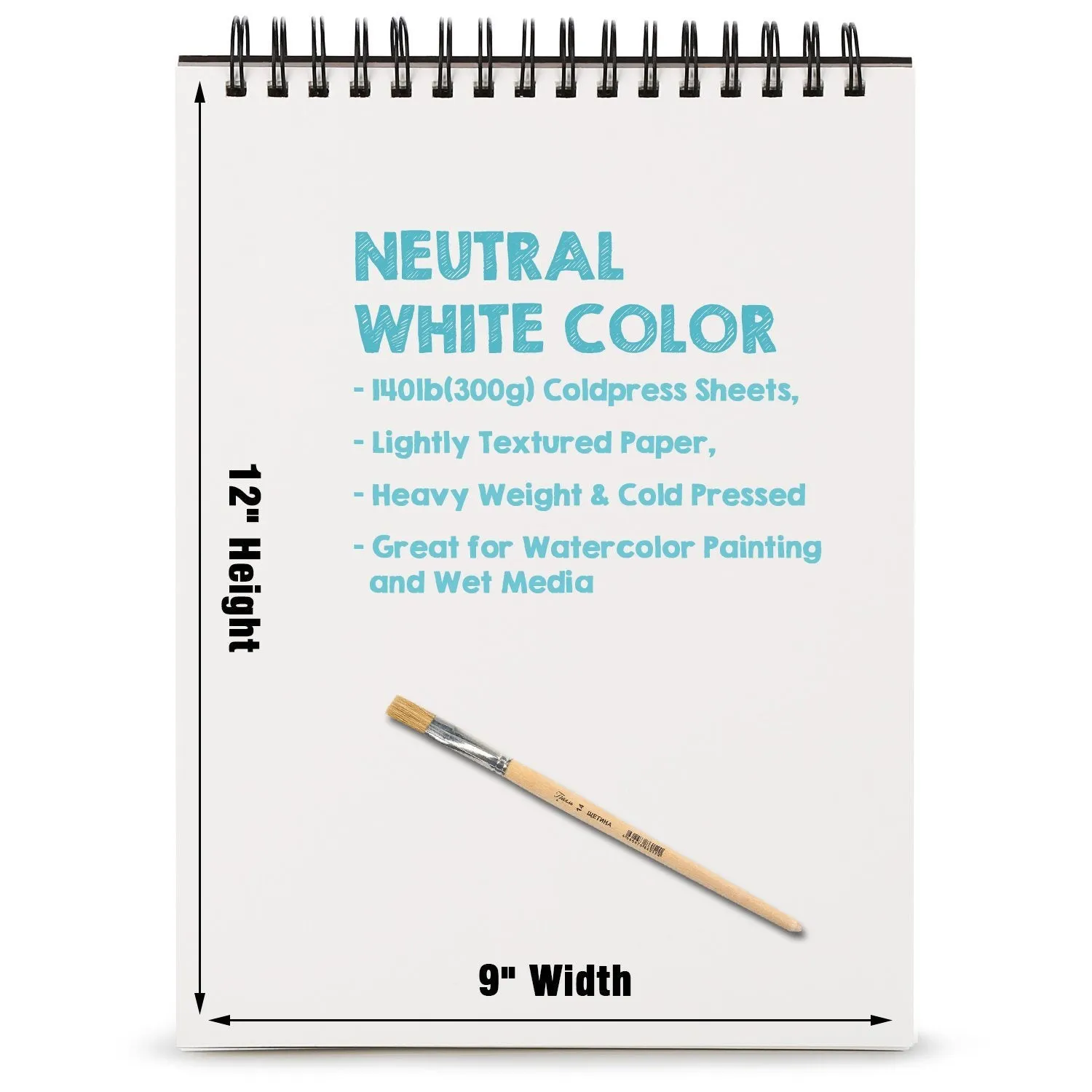 AGPtEk 12 inches 35 Sheets Watercolor Paper Pad