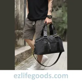 Anti-Theft Canvas Duffle Bag| Zipper Weekend Bag| Fitness Handbag| Shoulder Bag with Many Pockets