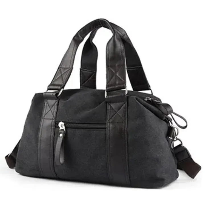 Anti-Theft Canvas Duffle Bag| Zipper Weekend Bag| Fitness Handbag| Shoulder Bag with Many Pockets