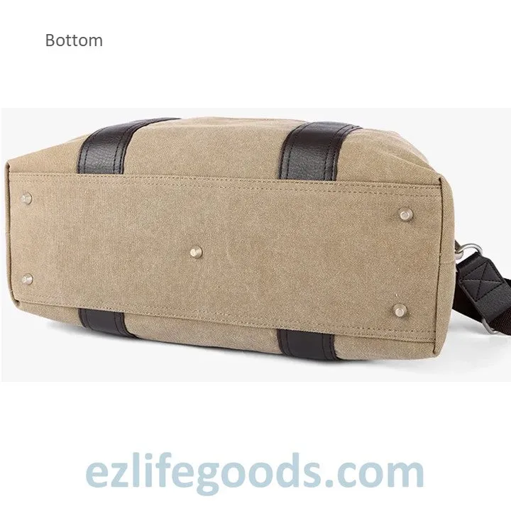 Anti-Theft Canvas Duffle Bag| Zipper Weekend Bag| Fitness Handbag| Shoulder Bag with Many Pockets
