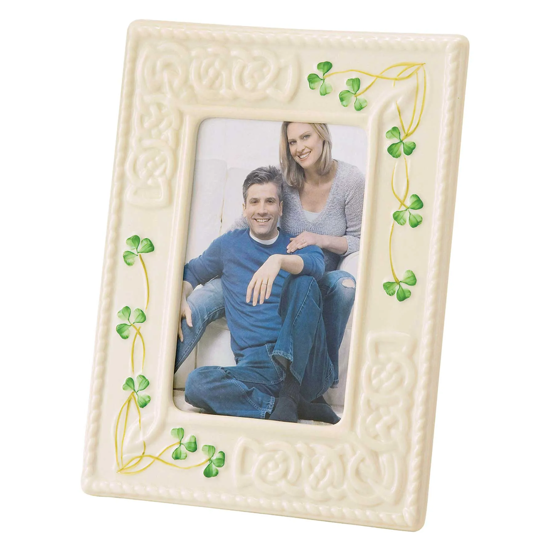 Belleek Classic Tara Shamrocks Frame 4x6