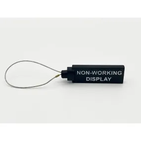 Black Theft Prevention Display Sign Plastic
