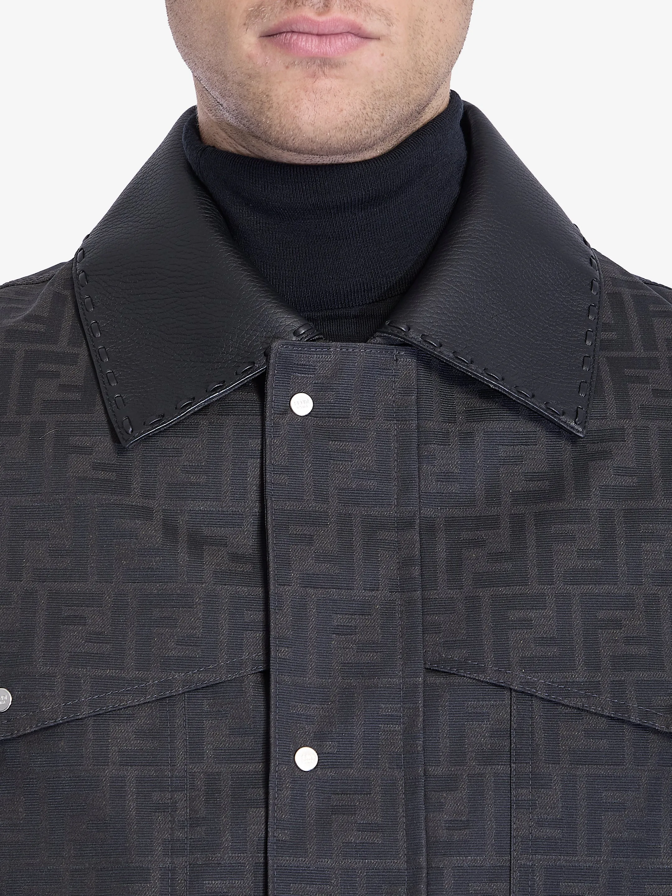 BLOUSON IN WAXED FF JACQUARD