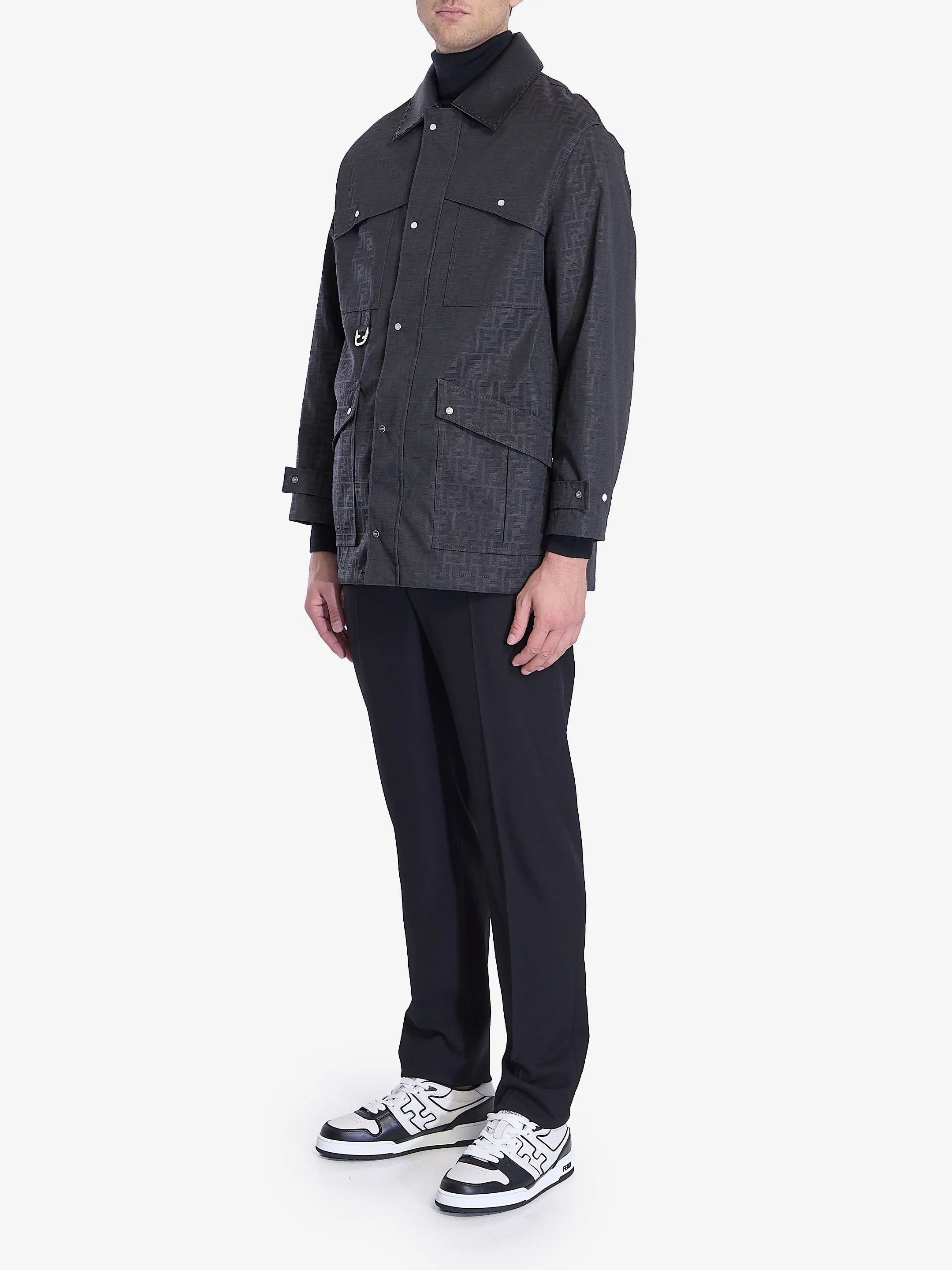 BLOUSON IN WAXED FF JACQUARD