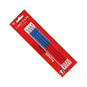 Caran d'ache Prismalo Bicolor Pencil- 4 Pc Blue and Red Blister Pack