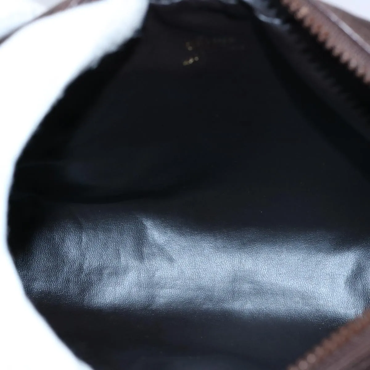 CELINE C Macadam Canvas Clutch Bag Brown Auth hk918