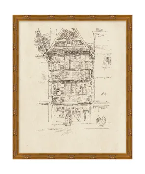 City Townhouse Etching Sketch