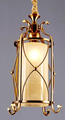 Classic Charm Curved Frame Pendant Light (D3081-1P)
