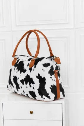 Cow Print Carryall Weekender Bag