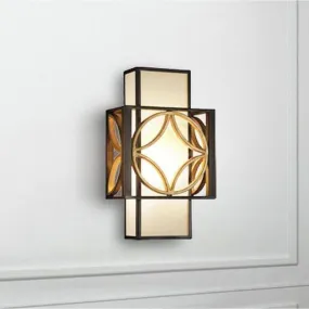 Decorative Bronze and Gold Art Deco Wall Light