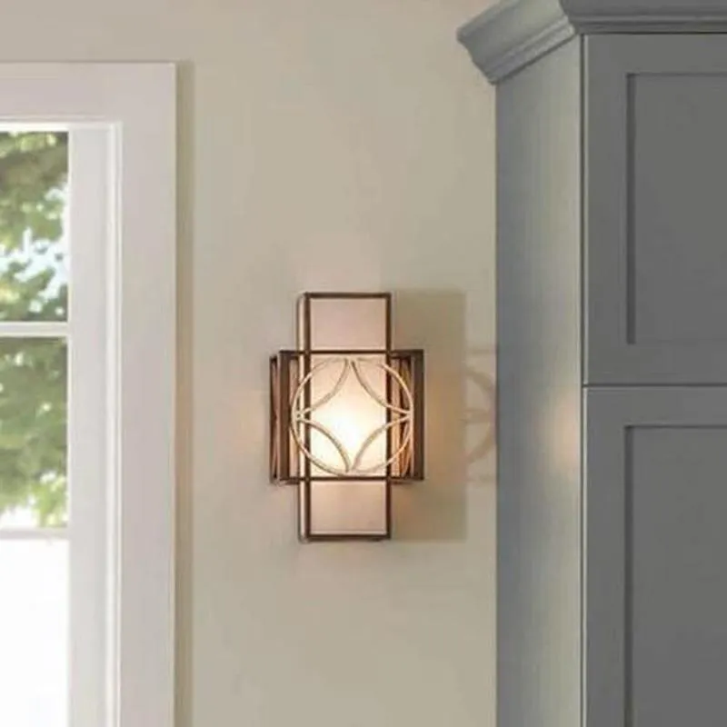 Decorative Bronze and Gold Art Deco Wall Light