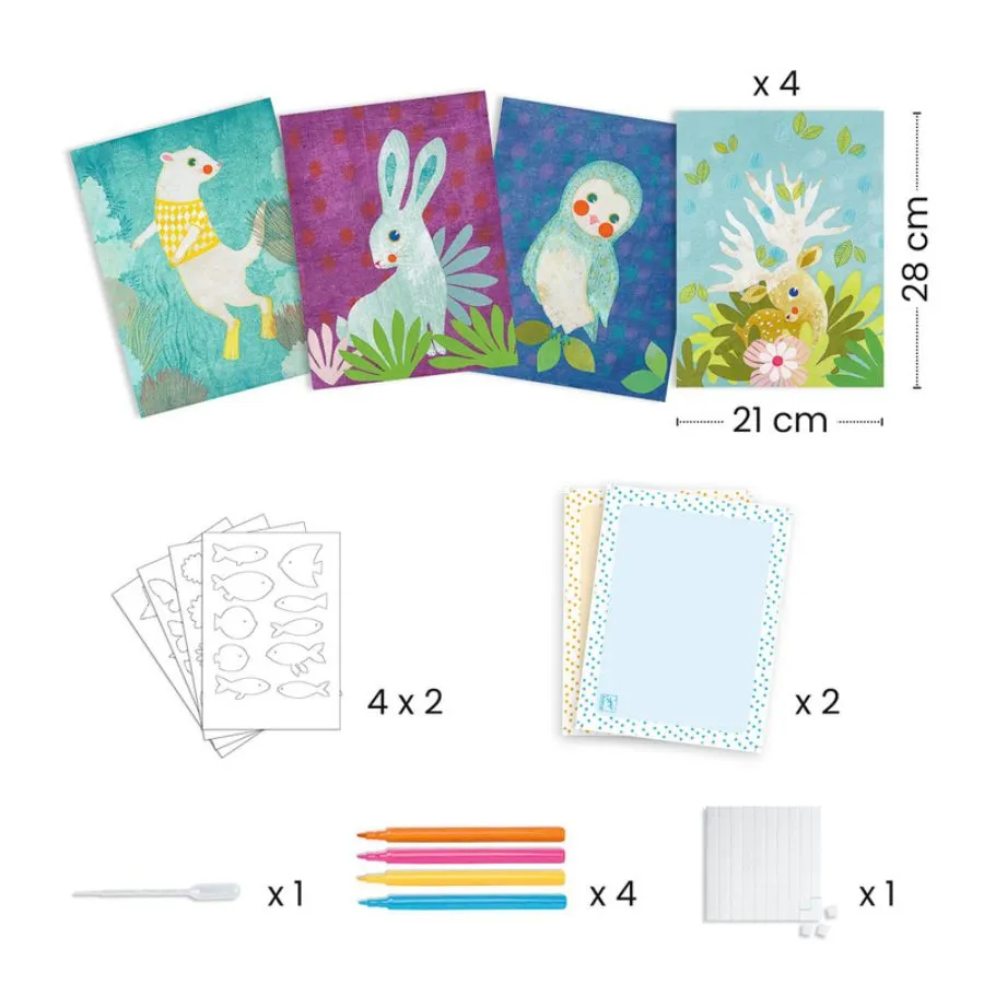 Djeco - Blotting Paper Drawing Set