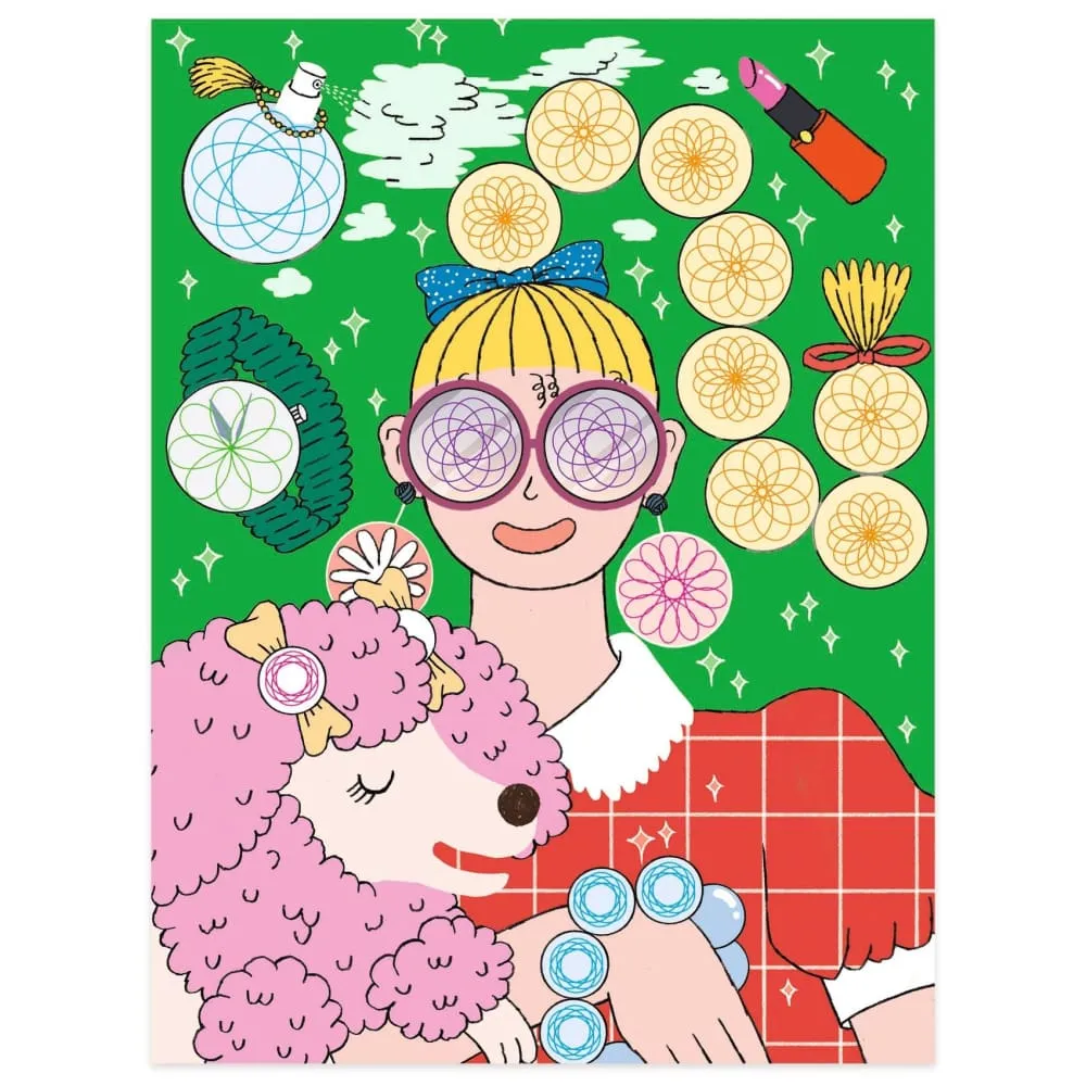 Djeco Spirals 10 Themes 30 Page Colouring Block