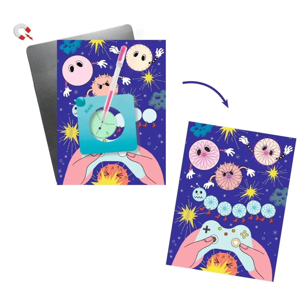 Djeco Spirals 10 Themes 30 Page Colouring Block