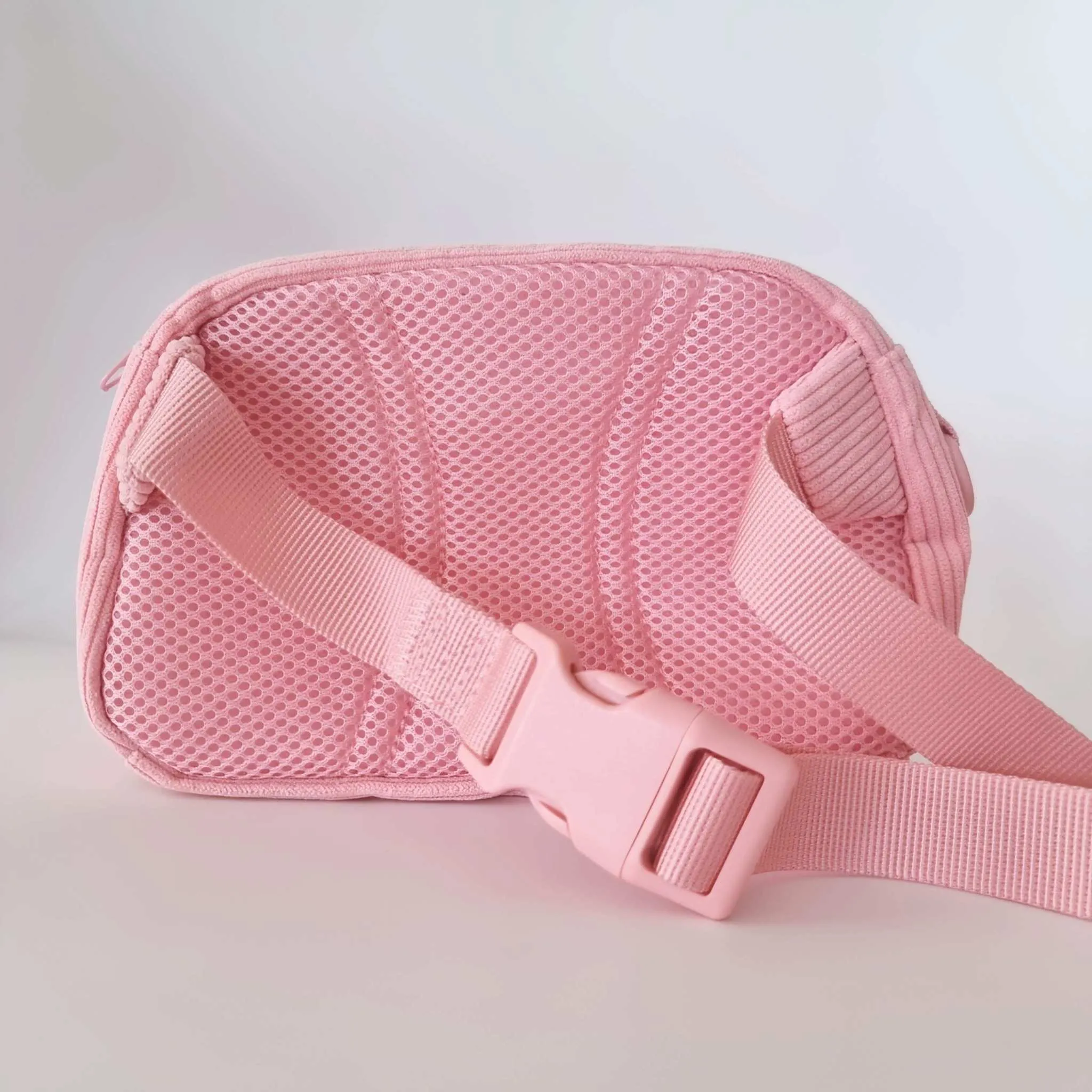 Dog walking bag - Light pink corduroy