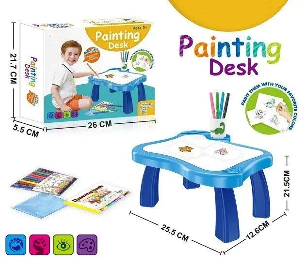 Drawing and Painting Table with Markers