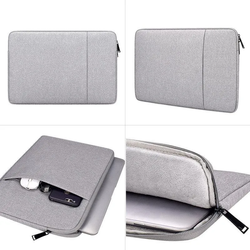 Exquisite 2in1 Sleek And Stylish Padded Inner Designed Laptop Sleeve- Ash
