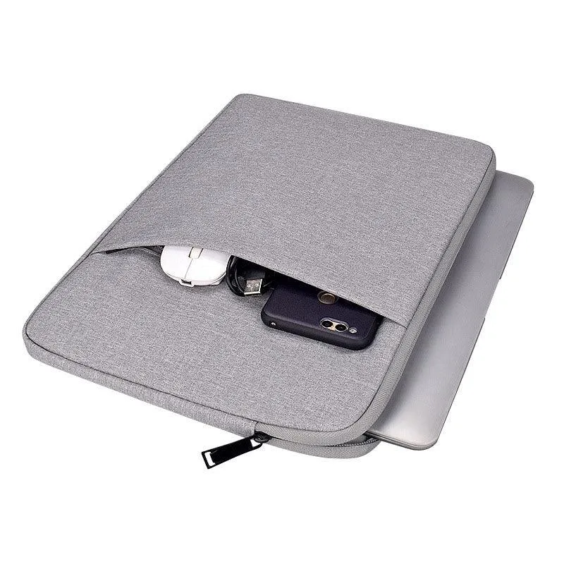 Exquisite 2in1 Sleek And Stylish Padded Inner Designed Laptop Sleeve- Ash