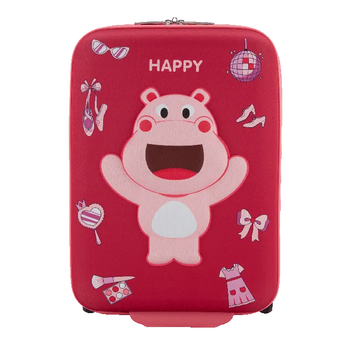 KIZTOPIA UPRIGHT HIPPO-PINK WHITE-47 CM