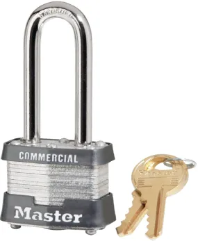 Master Lock 3KALH 0851 Padlock, Keyed Alike Key, Open Shackle, 9/32 in Dia Shackle, 2 in H Shackle, Steel Shackle :EA: QUANTITY: 6