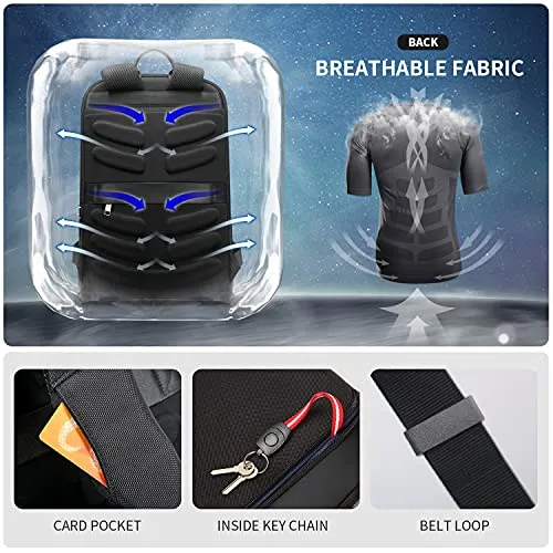 Men's Super Slim Laptop Backpack - Anti Theft - Waterproof - Student