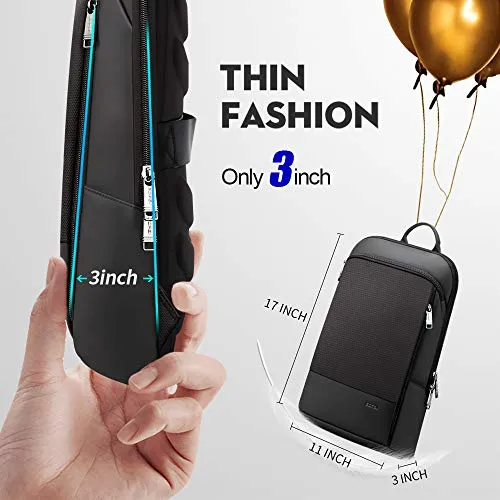 Men's Super Slim Laptop Backpack - Anti Theft - Waterproof - Student