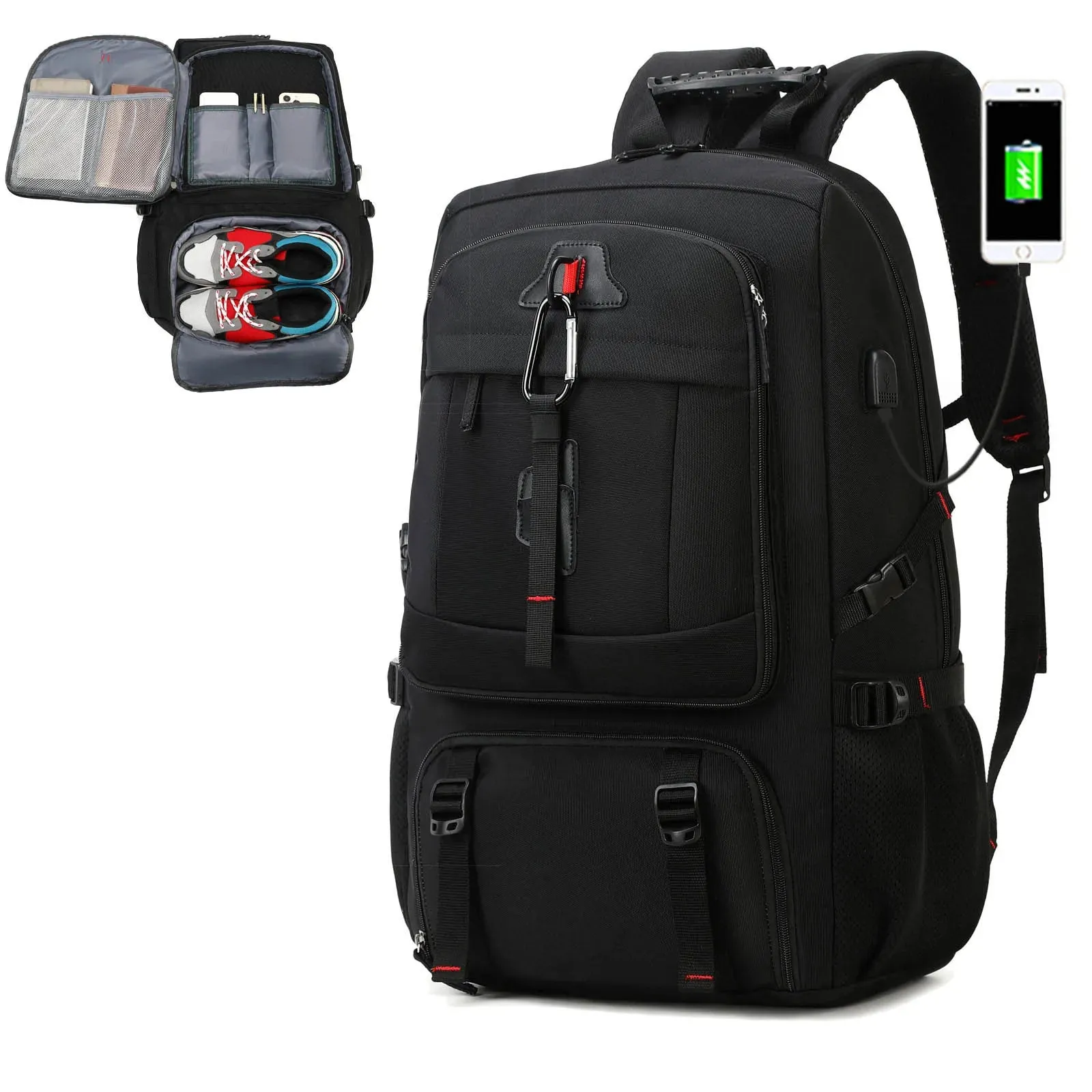 Multifunctional Hiking Backpack with Shoe Compartment
