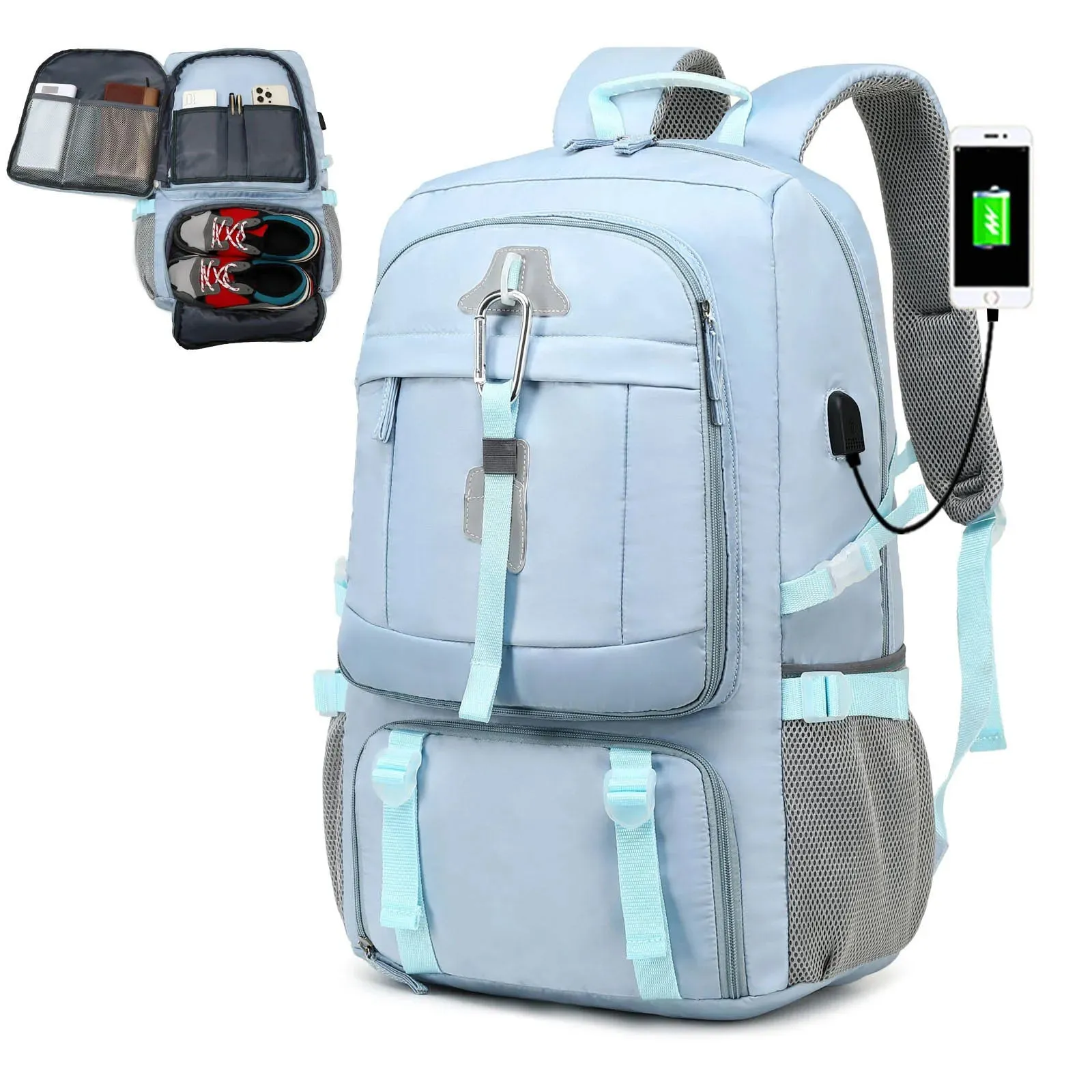 Multifunctional Hiking Backpack with Shoe Compartment