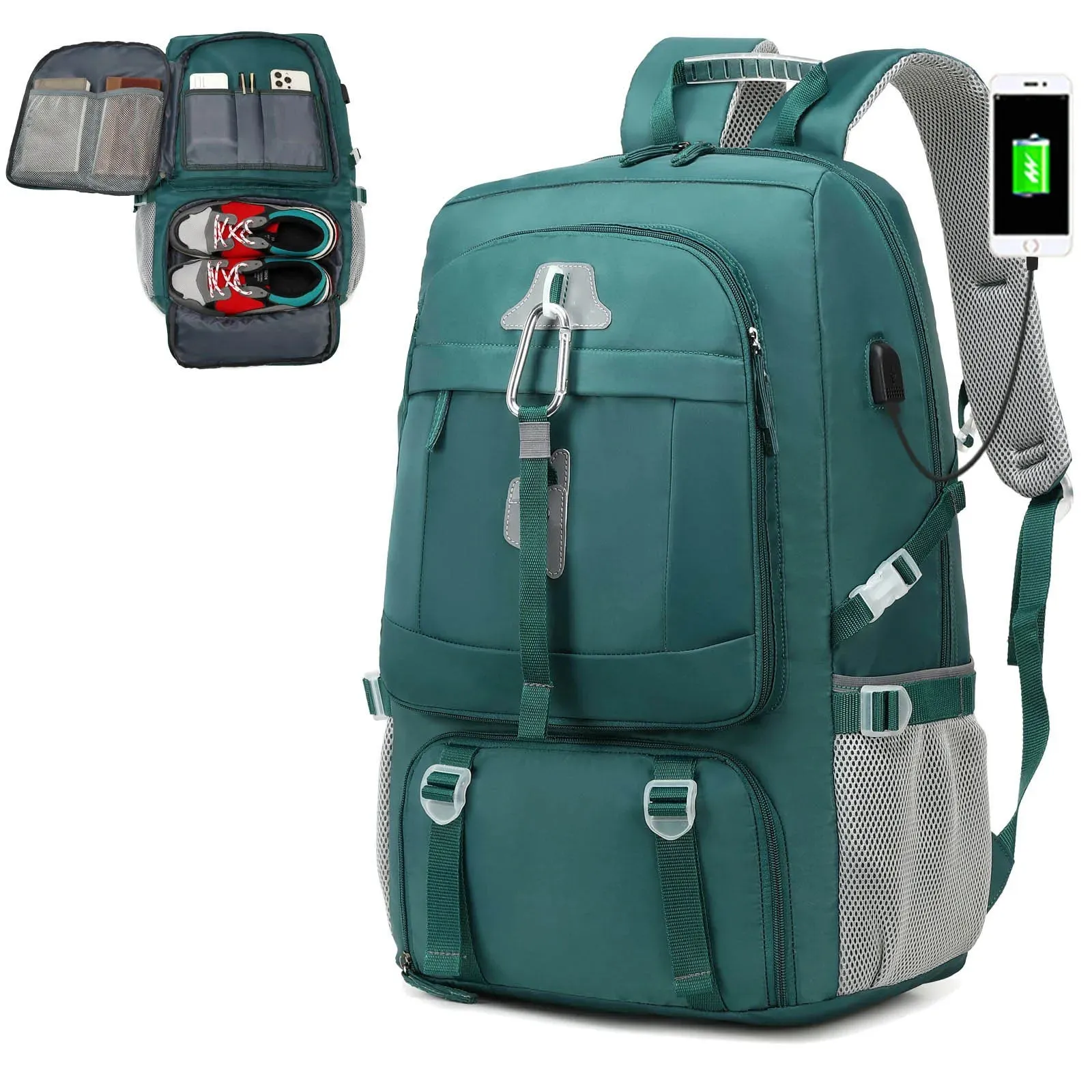 Multifunctional Hiking Backpack with Shoe Compartment