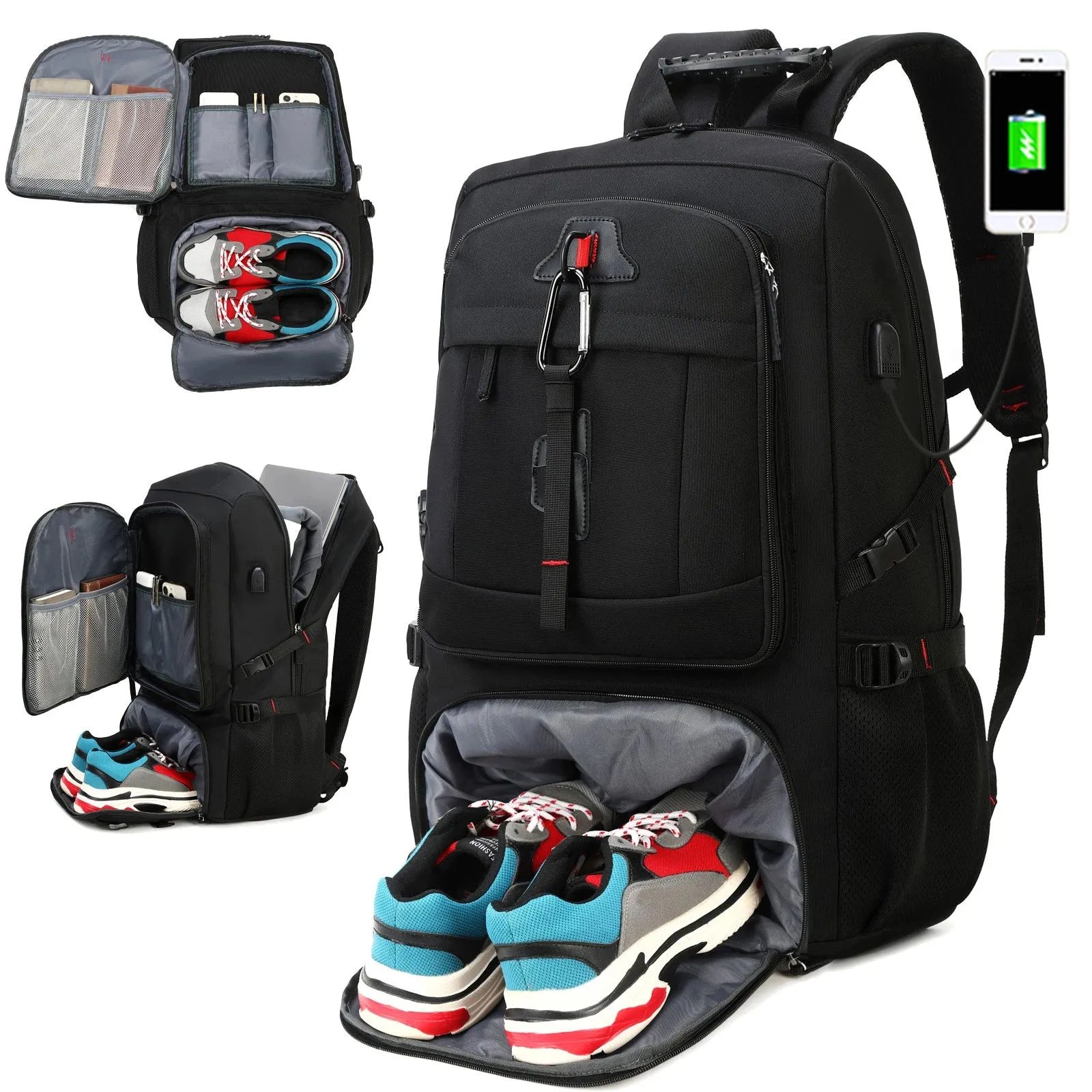 Multifunctional Hiking Backpack with Shoe Compartment