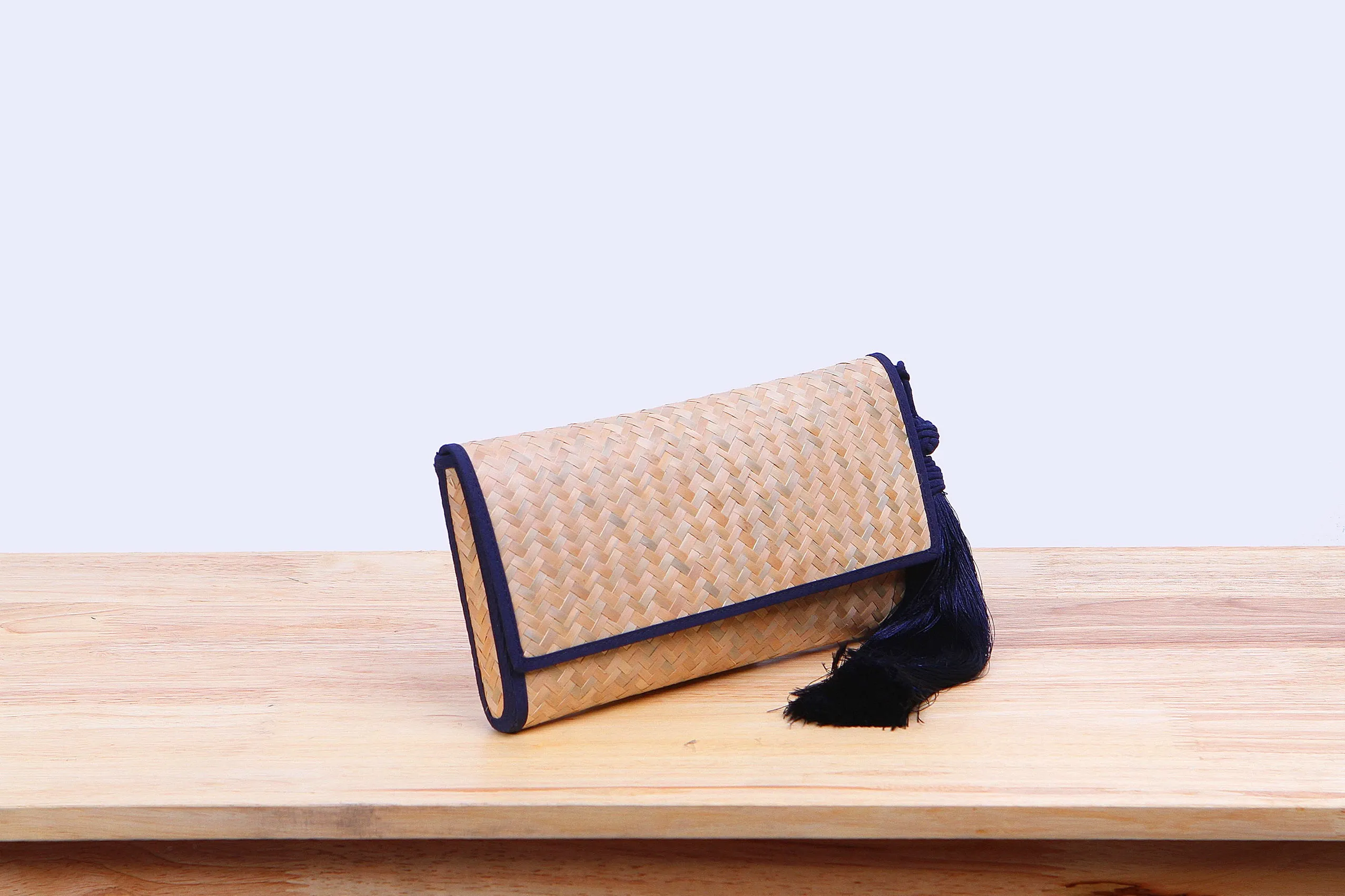 Nattira - Clutch Bag With Tassel (Navy)