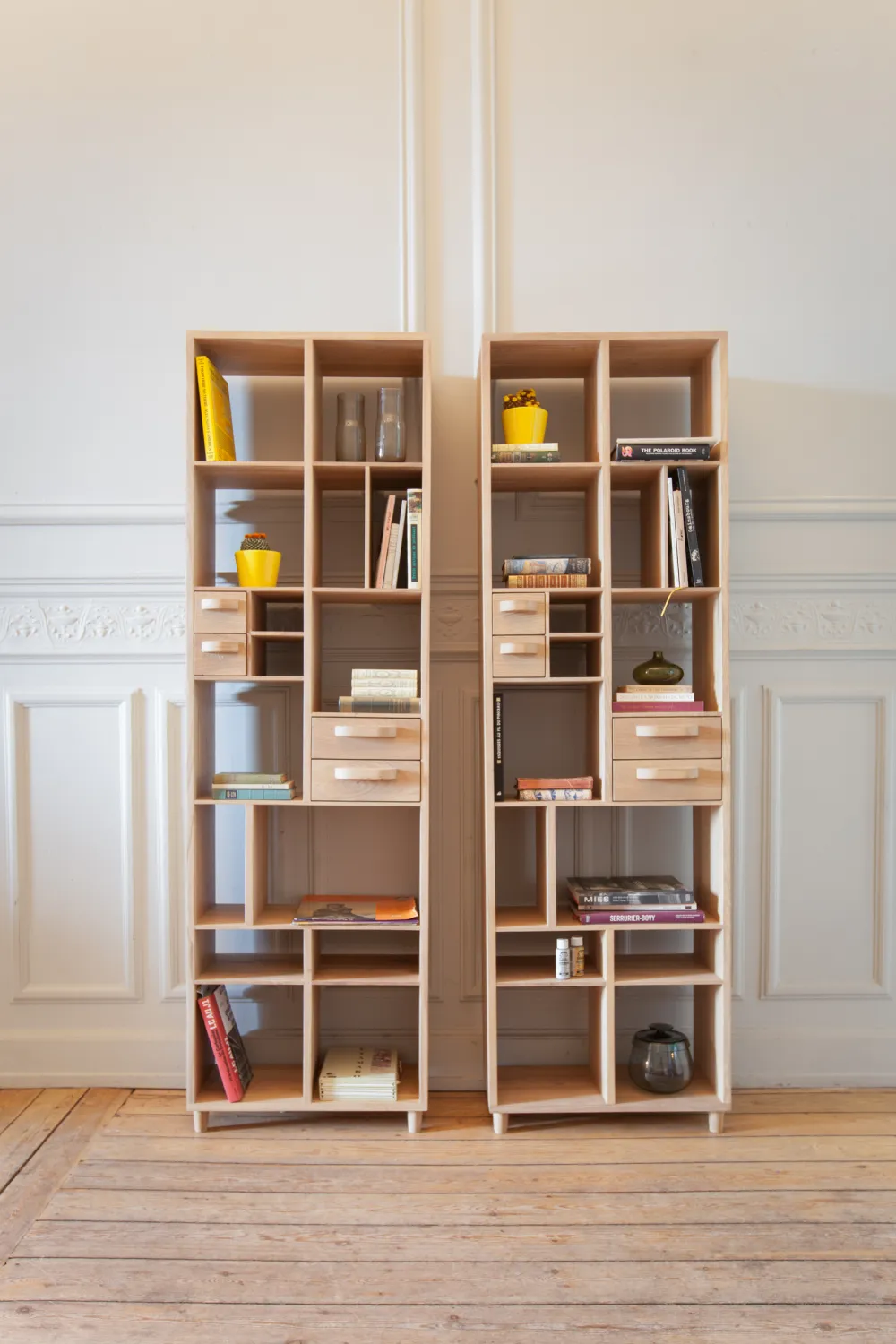 Oak Bookcase With Drawers | Ethnicraft Pirouette