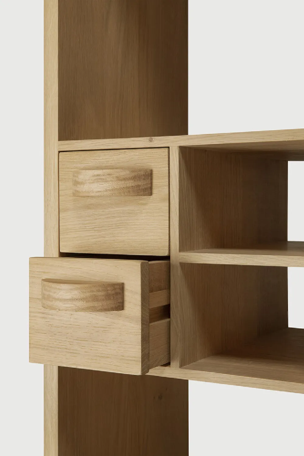 Oak Bookcase With Drawers | Ethnicraft Pirouette