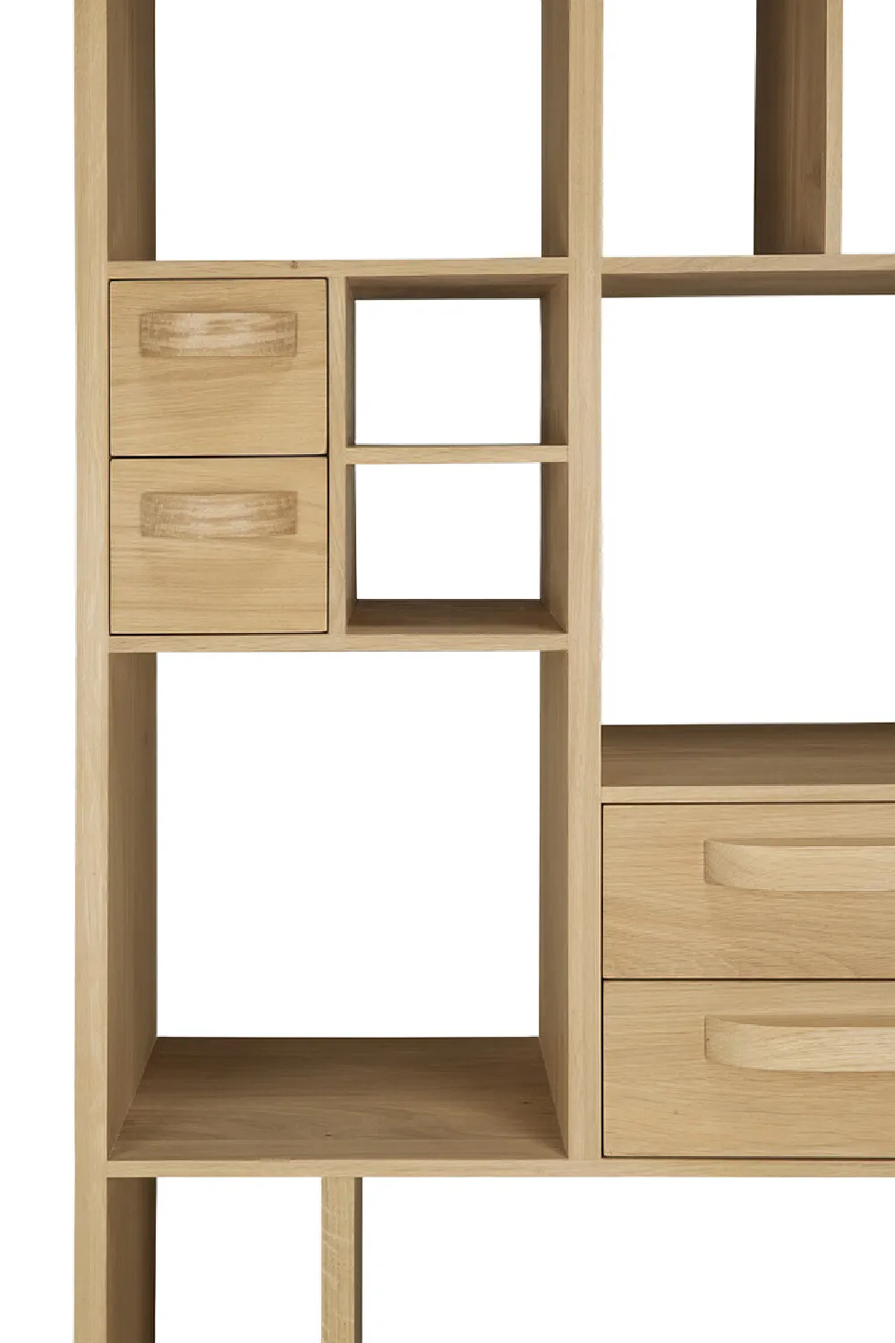 Oak Bookcase With Drawers | Ethnicraft Pirouette