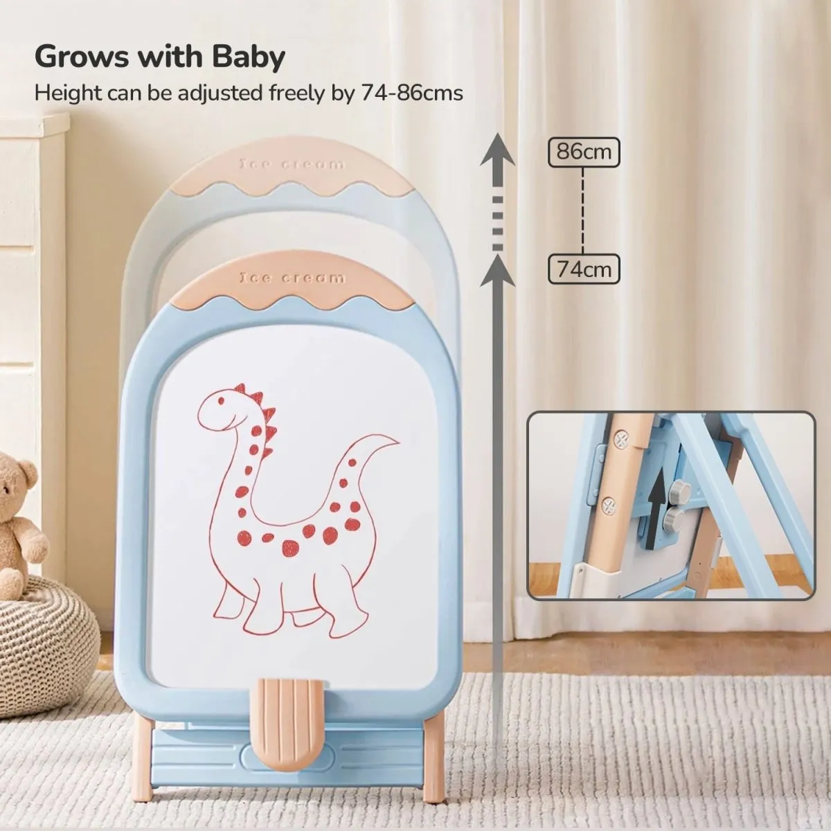 R for Rabbit Little Genius Candy- Set of Board & Chair-Blue