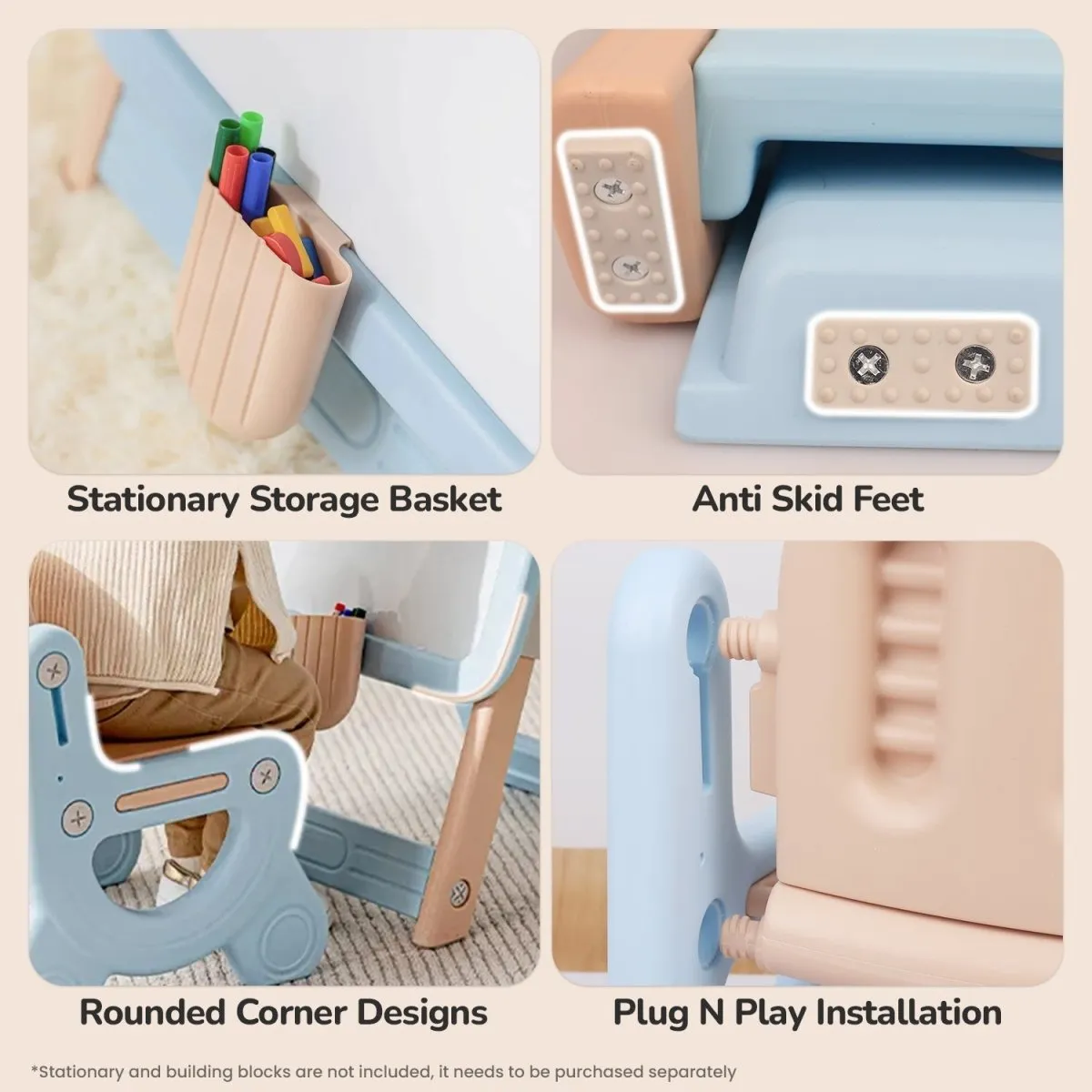 R for Rabbit Little Genius Candy- Set of Board & Chair-Blue