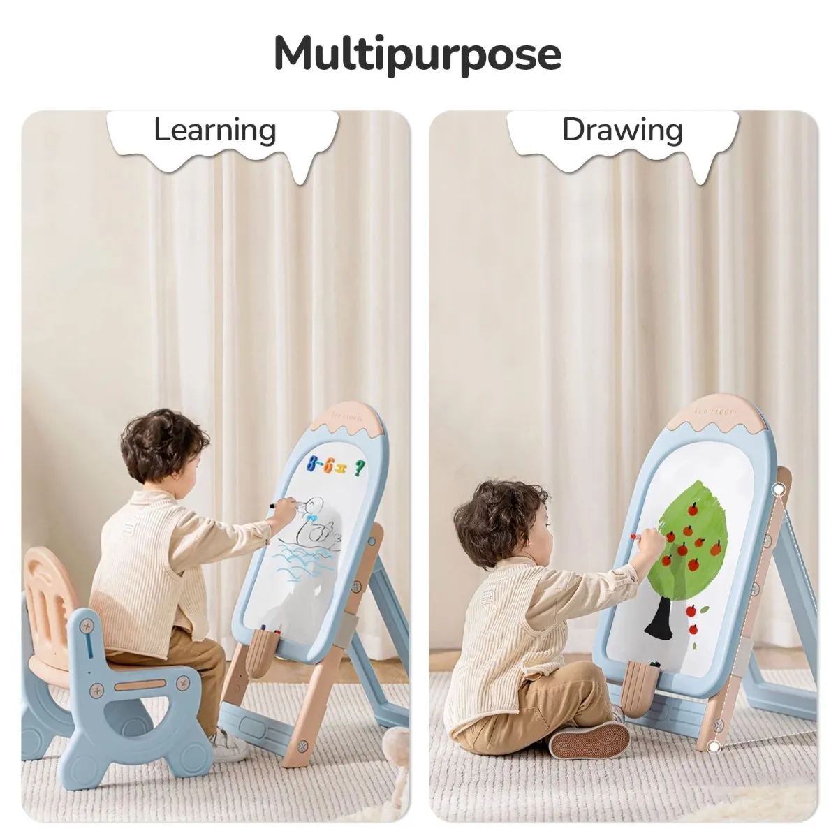 R for Rabbit Little Genius Candy- Set of Board & Chair-Blue