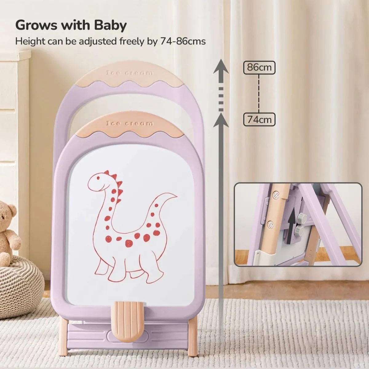 R for Rabbit Little Genius Candy- Set of Board & Chair- Purple