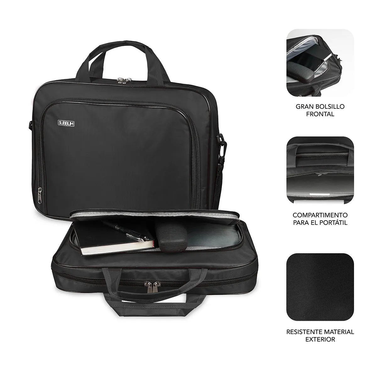 Subblim Oxford Laptop Bag 15,4-16" Black Sub-Lb-1Olb050