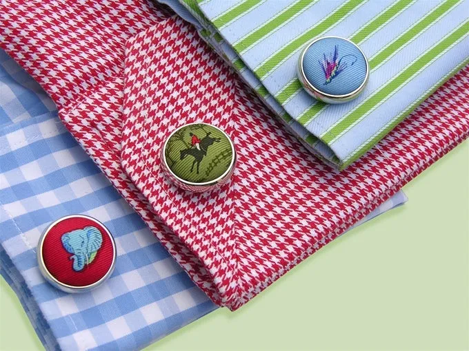 Two Under Par: Cufflinks - Coral